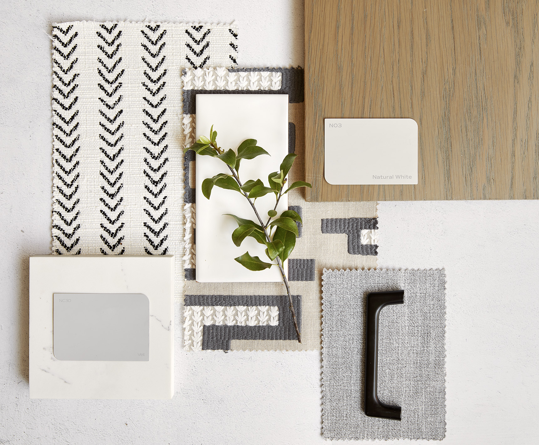 zen textural sample board